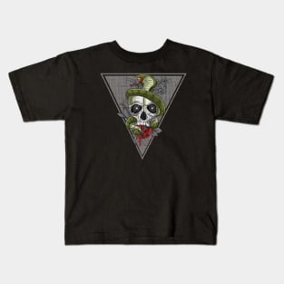 Skull With Rose and Snake Kids T-Shirt